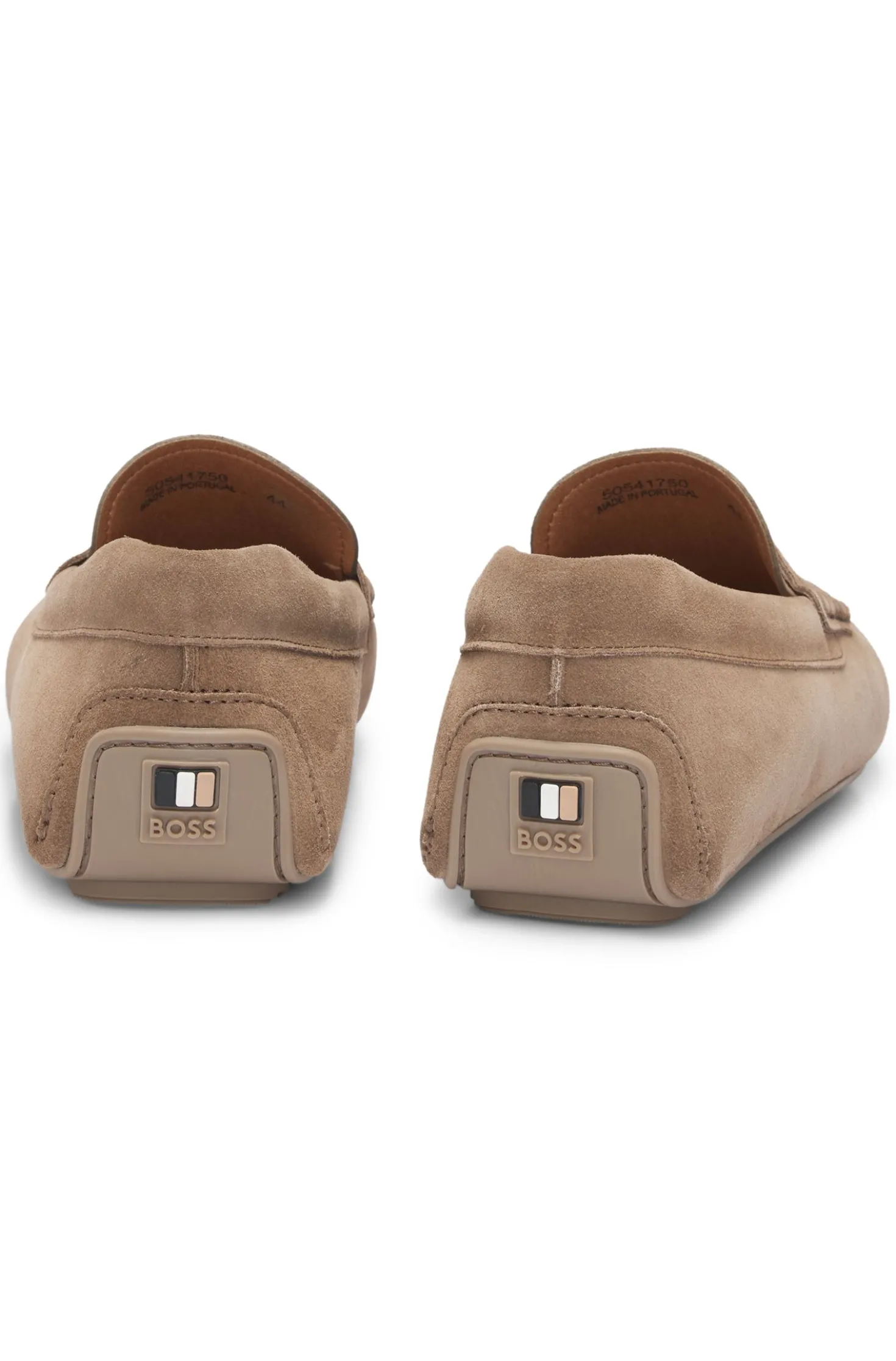 Mokassins aus Veloursleder mit Pennyloafer-Detail