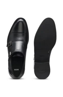 Monkstraps aus Leder mit doppeltem Riemen