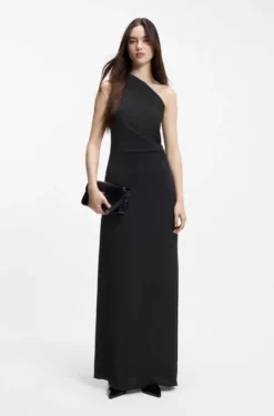 One-Shoulder-Kleid aus Stretch-Gewebe