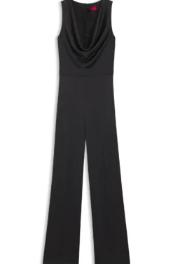 Overall aus Satin mit Wasserfall-Ausschnitt