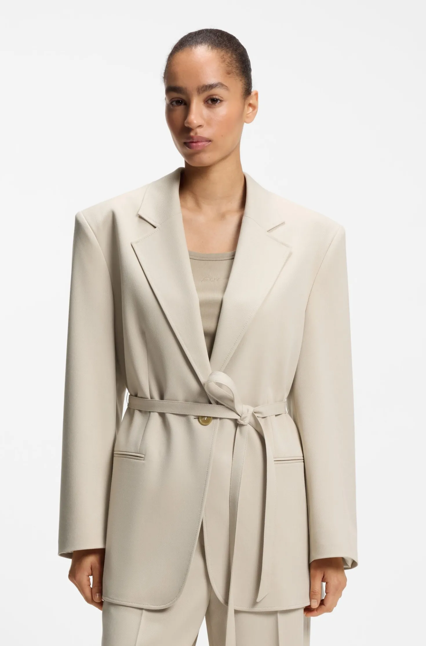 Oversized Blazer mit Gürtel