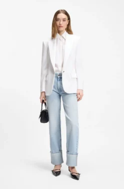 Oversized Bluse mit Burnout-Logo-Print