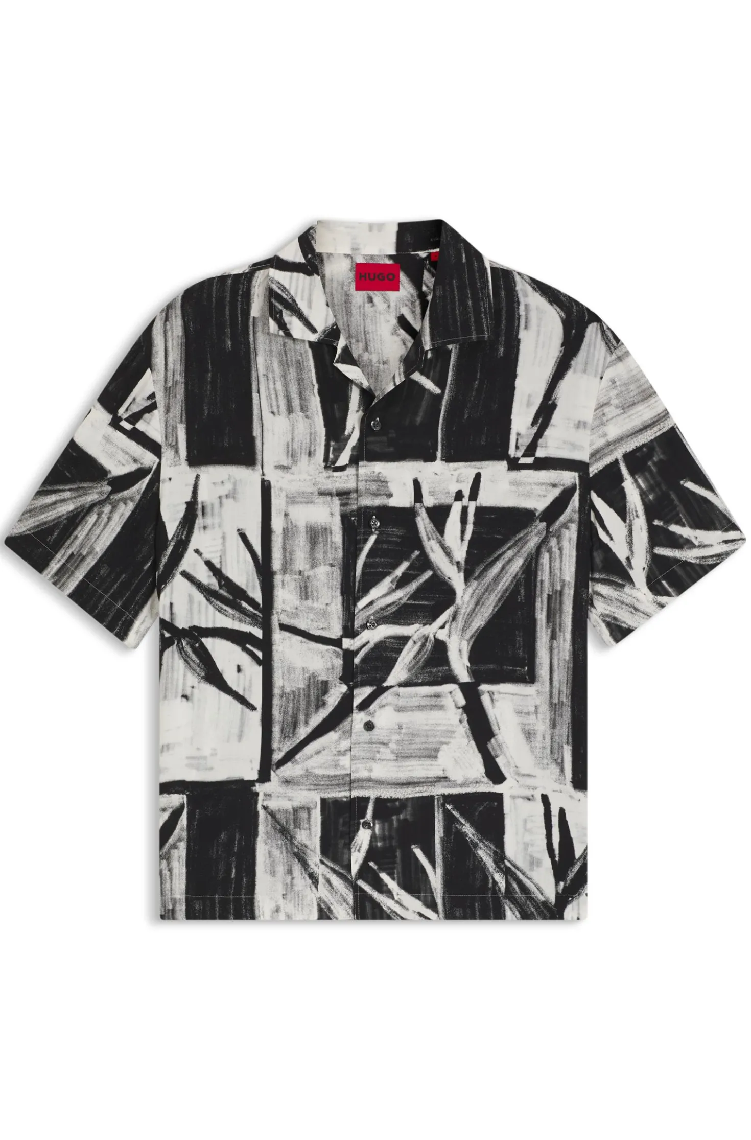 Oversized-Fit Hemd mit Print und Freizeitkragen