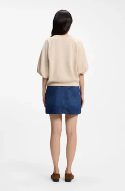 Oversized-Fit Sweatshirt mit kurzen Ballonärmeln
