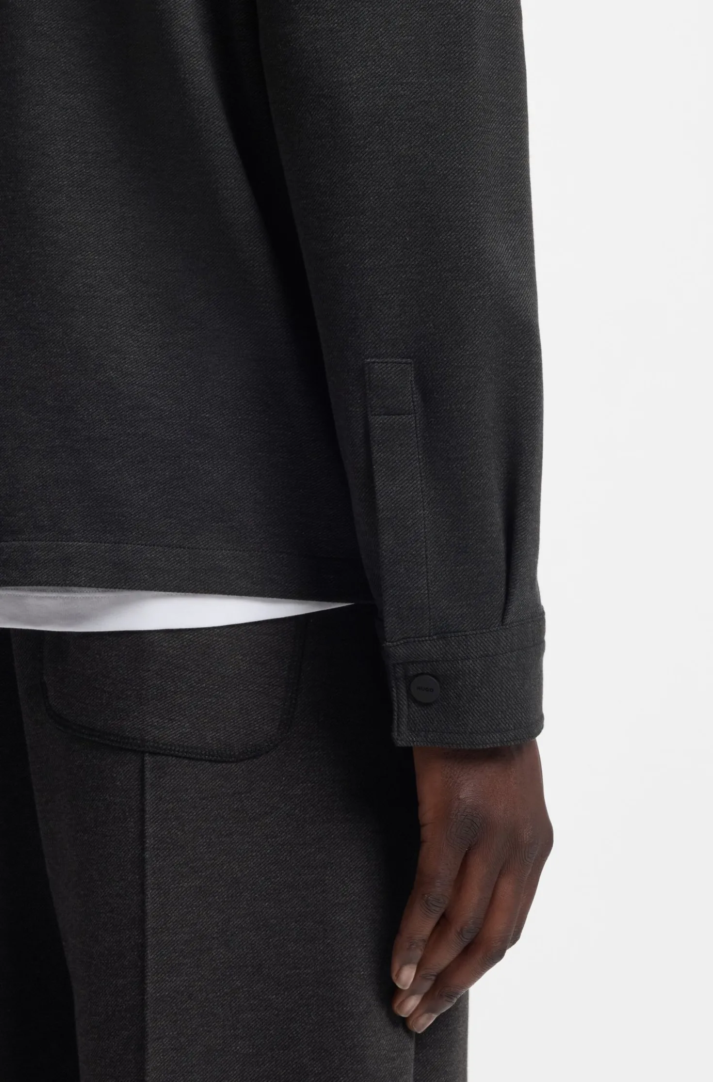 Oversized Hemd aus Baumwoll-Mix