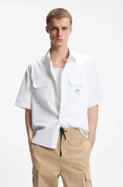 Oversized Hemd aus Baumwoll-Twill