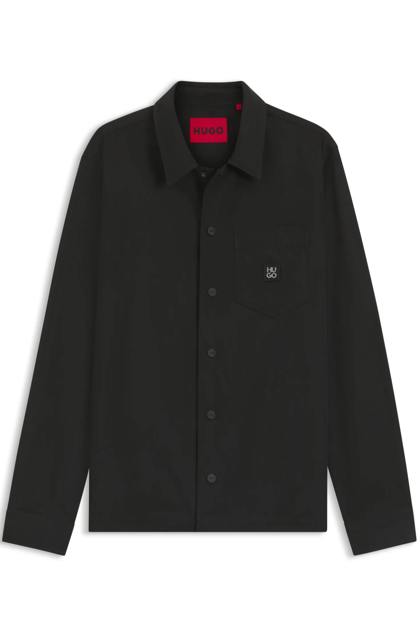 Oversized Hemd mit Stack-Logo-Aufnäher