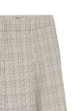 Oversized Hose aus karierter Stretch-Wolle