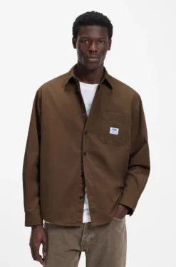 Oversized Overshirt aus Baumwoll-Canvas