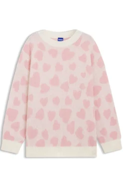 Oversized Pullover mit Jacquard-Herz