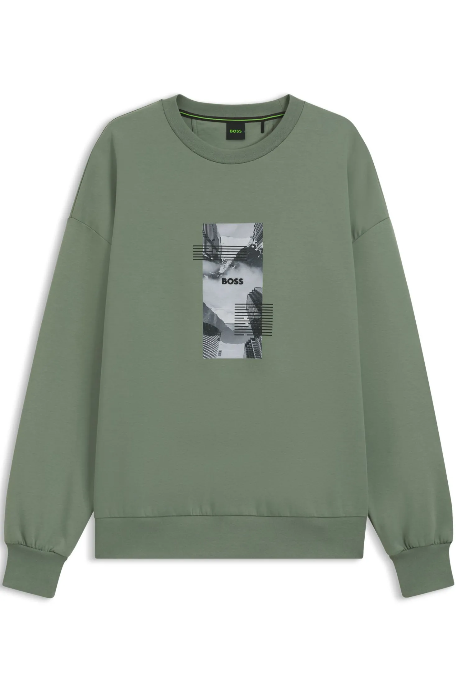 Oversized Sweatshirt aus Baumwoll-Mix mit Foto-Print