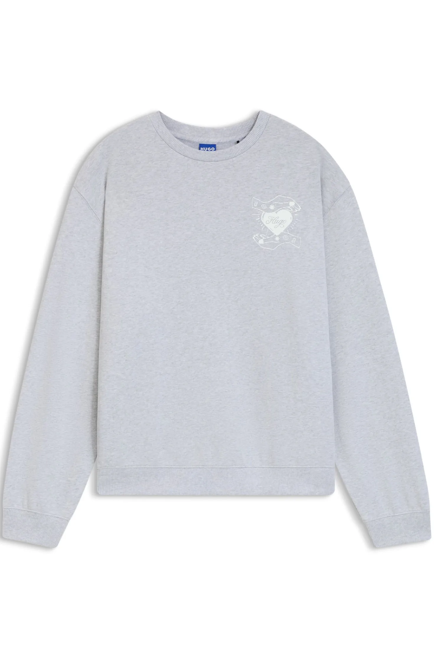 Oversized Sweatshirt aus Baumwoll-Terry mit Logo-Artwork