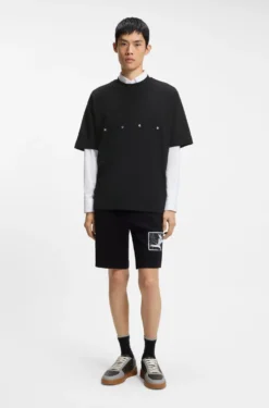 Oversized T-Shirt aus Baumwolle mit markantem Logo-Print