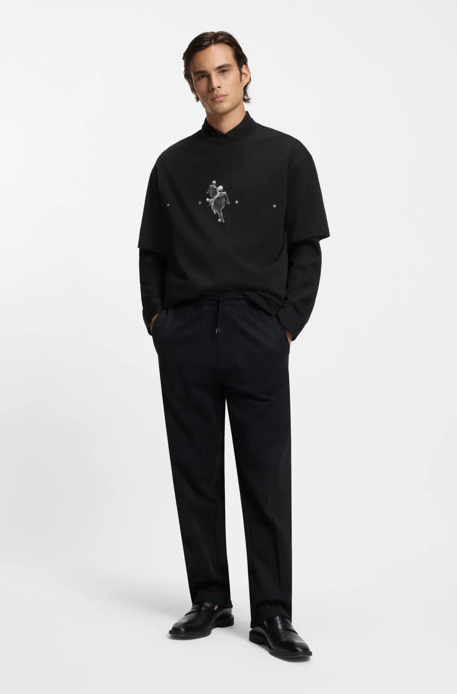 Oversized T-Shirt aus Baumwoll-Jersey mit grafischem Artwork