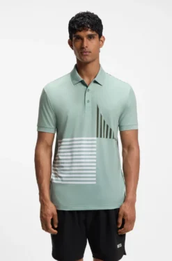 Paddy Active Poloshirt aus Stretch-Jersey mit digitalem Print
