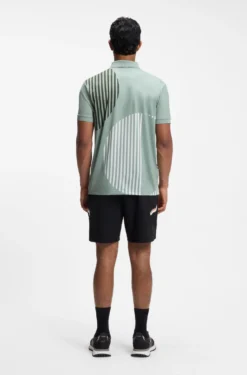 Paddy Active Poloshirt aus Stretch-Jersey mit digitalem Print