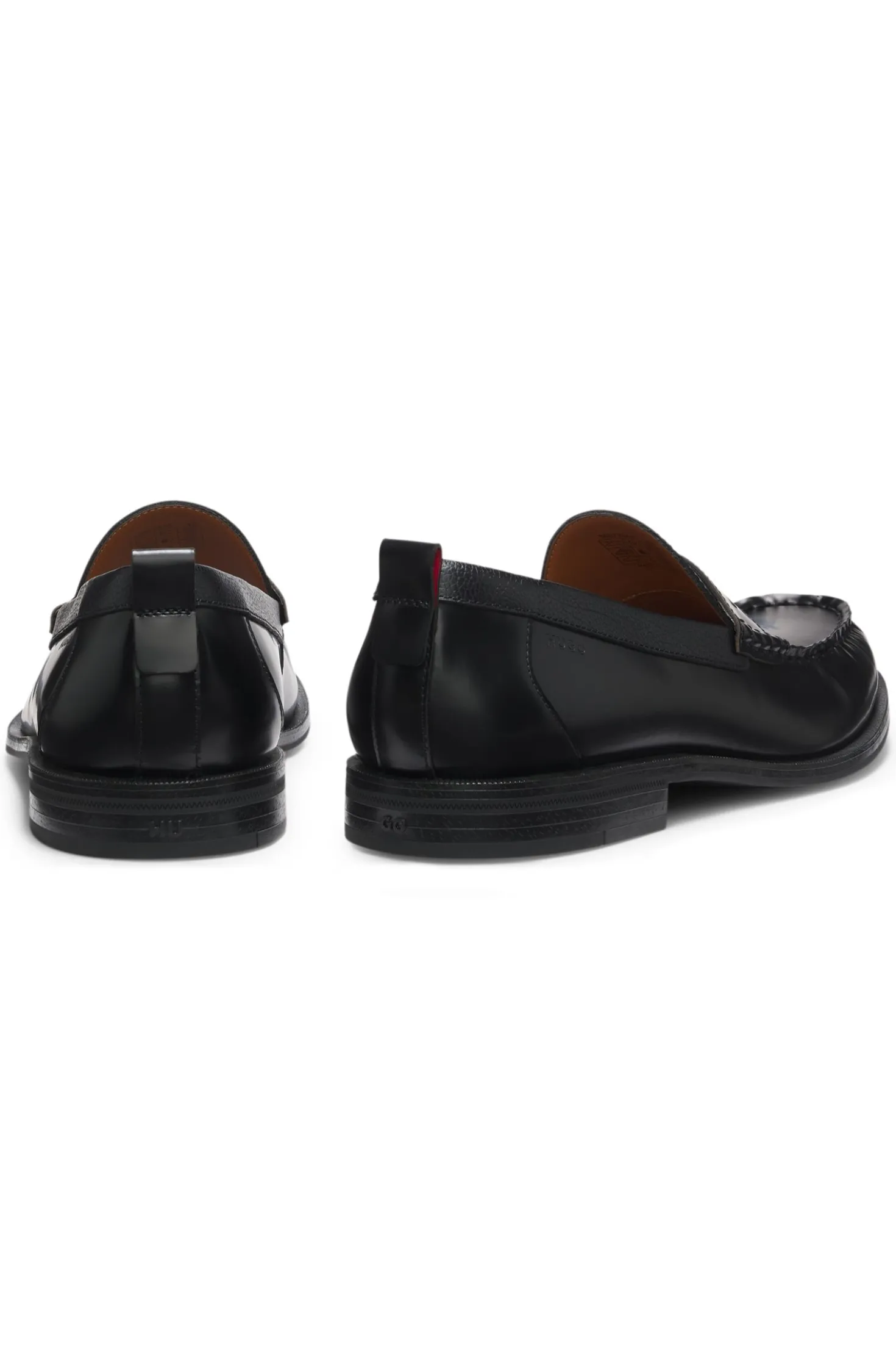 Pennyloafer aus gebürstetem Leder