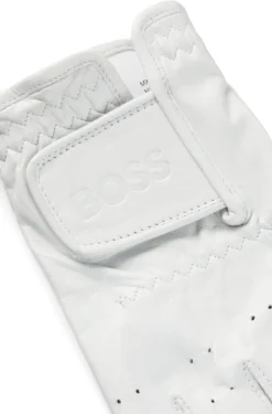 Perforierter Handschuh aus Nappaleder mit Klettverschluss
