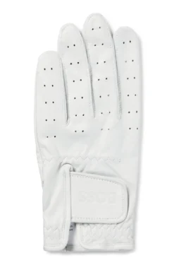 Perforierter Handschuh aus Nappaleder mit Klettverschluss