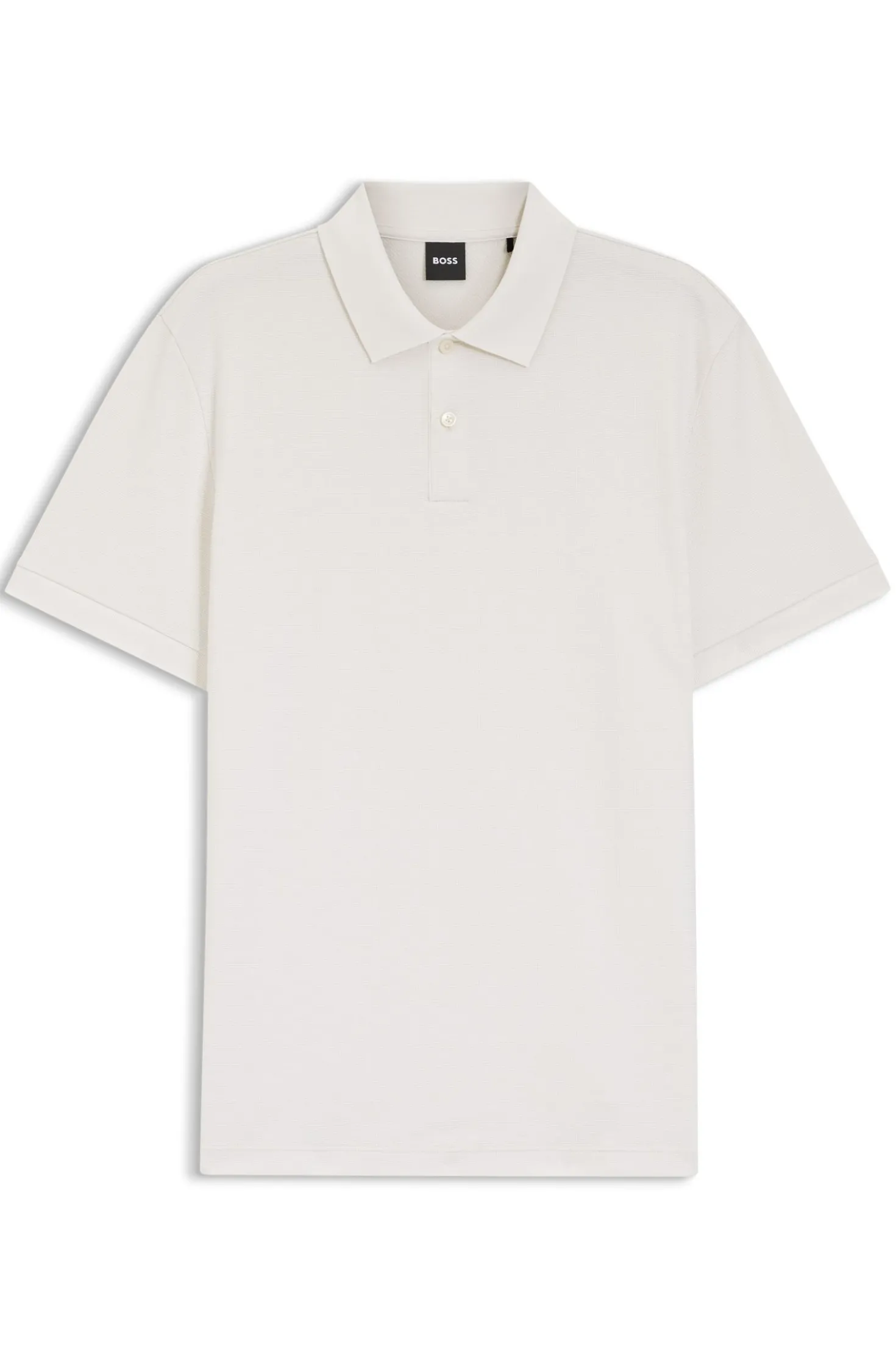 Poloshirt aus Baumwolle mit Blasen-Struktur
