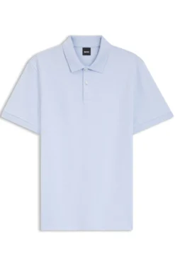 Poloshirt aus Baumwolle mit Blasen-Struktur
