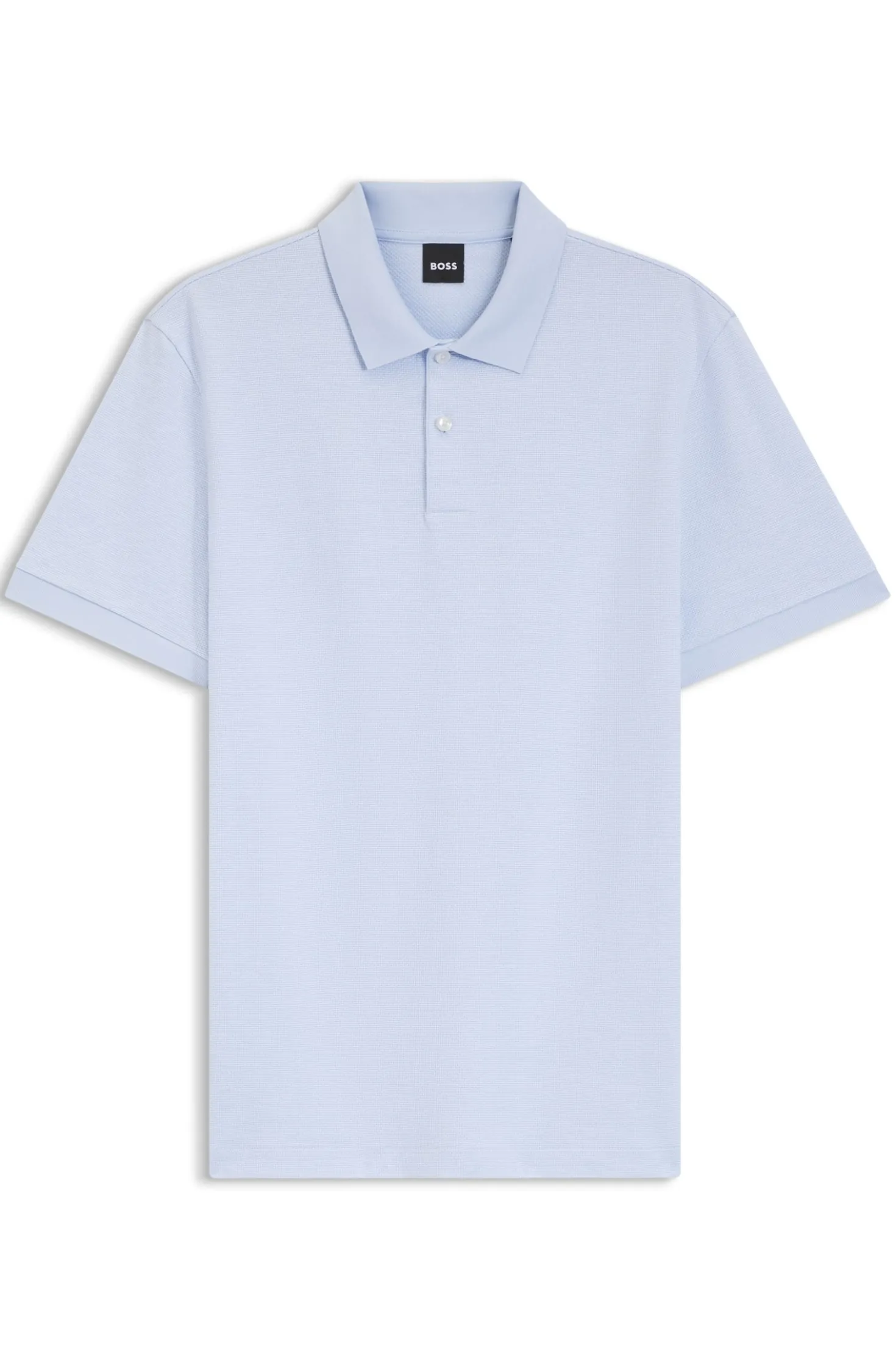 Poloshirt aus Baumwolle mit Blasen-Struktur