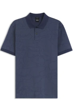 Poloshirt aus Baumwolle mit Jacquard-Muster