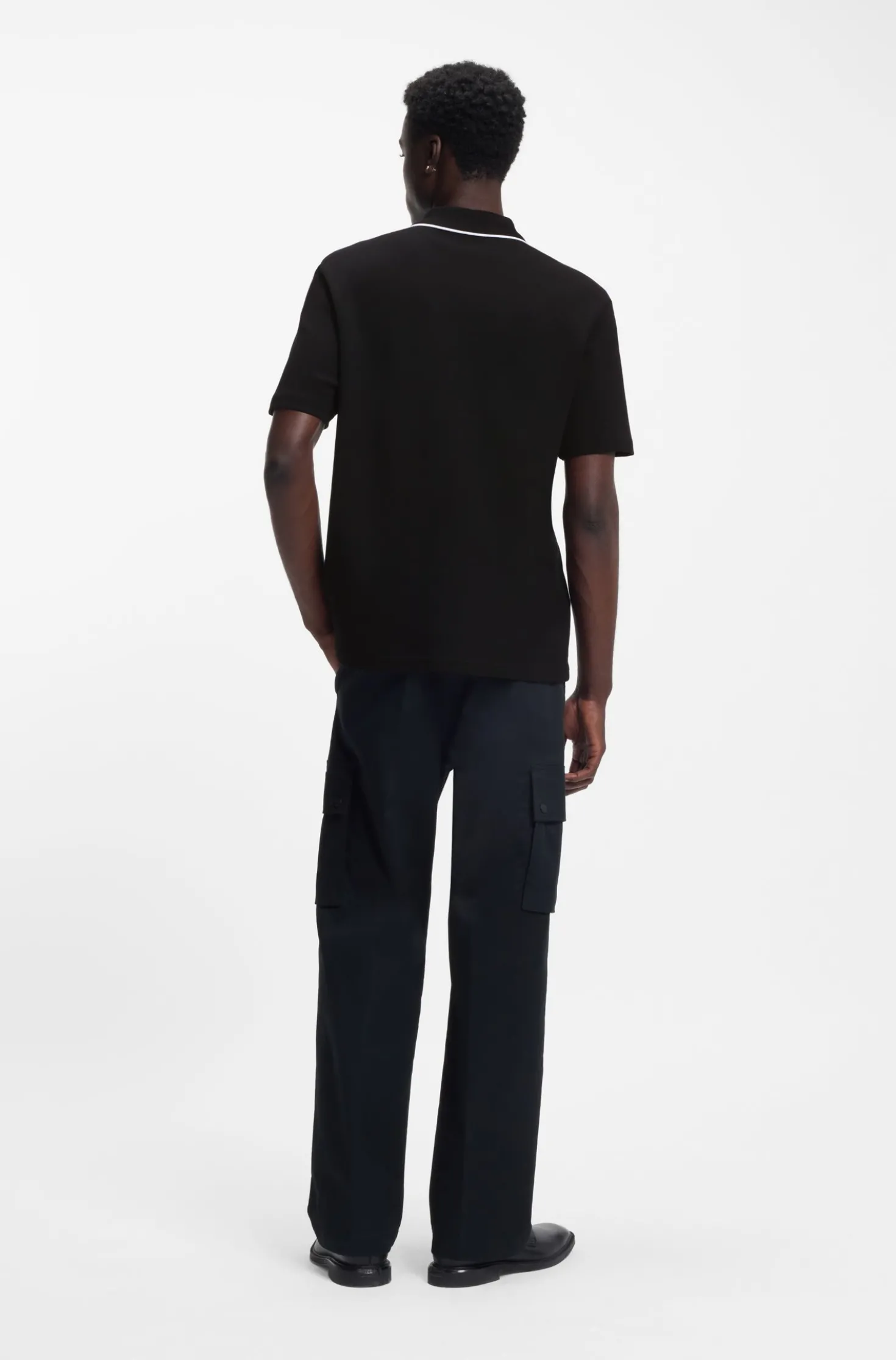 Poloshirt aus Baumwoll-Jersey mit Kontrastkanten
