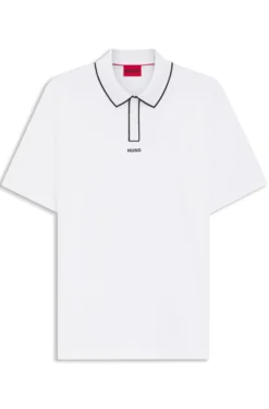 Poloshirt aus Baumwoll-Jersey mit Kontrastkanten