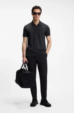 Poloshirt aus Baumwoll-Piqué mit Allover-Print