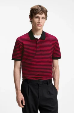 Poloshirt aus Baumwoll-Piqué mit Querstreifen