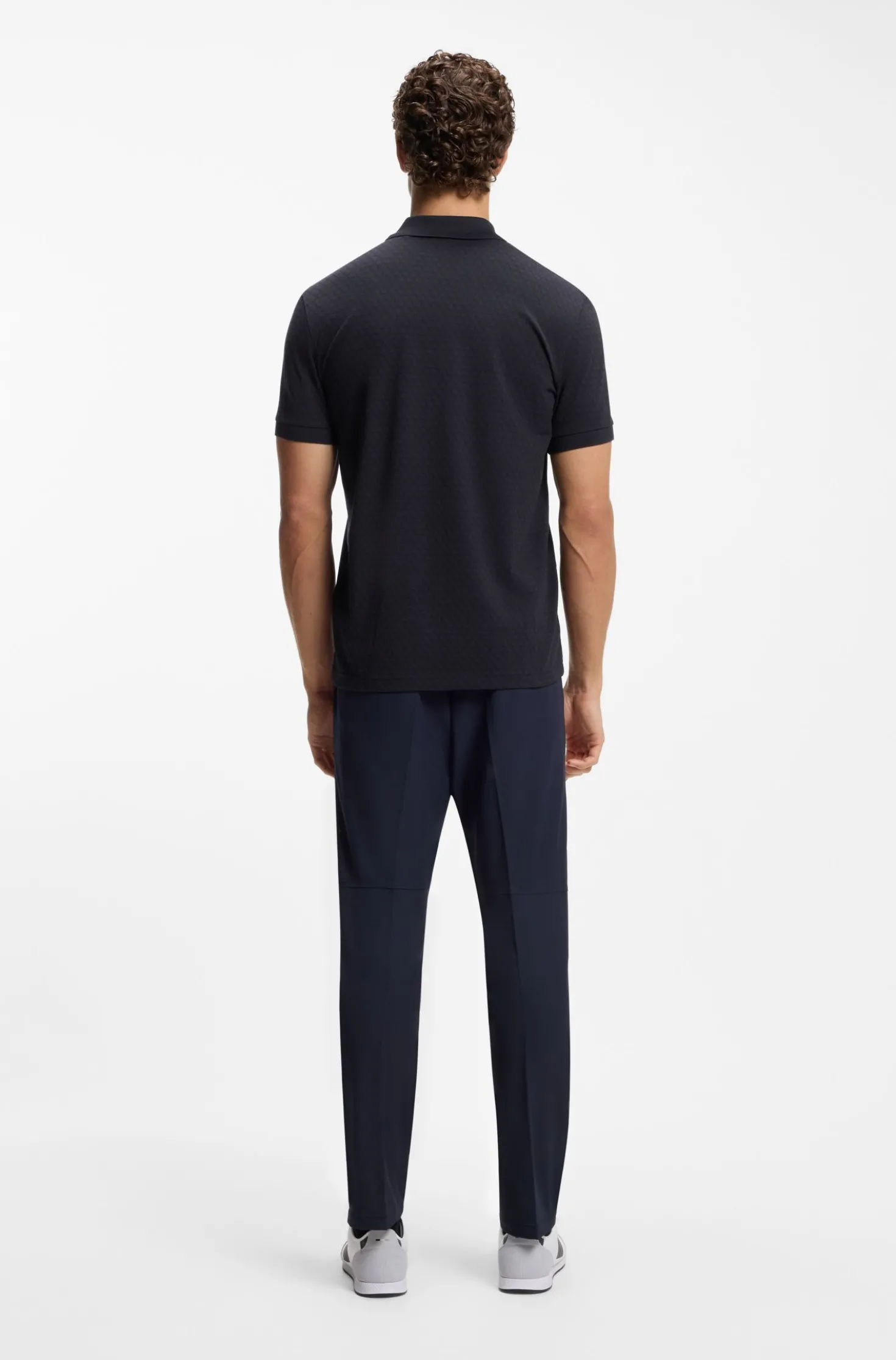Poloshirt aus Baumwoll-Piqué mit Print-Muster