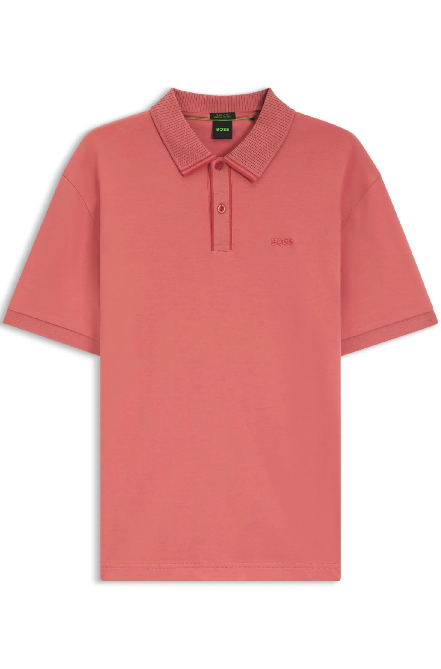 Poloshirt aus Interlock-Baumwolle mit gestreiften Details