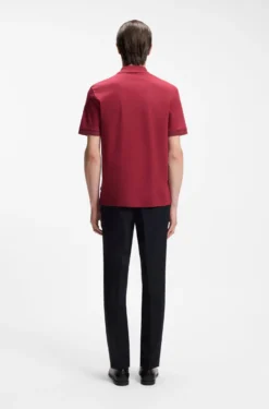 Poloshirt aus merzerisierter Baumwolle mit Streifen-Dessin