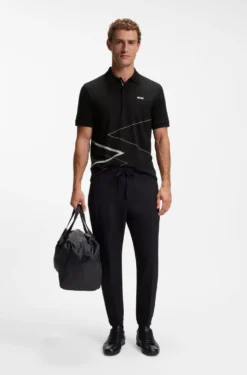 Poloshirt aus Pima-Baumwolle mit platziertem Print