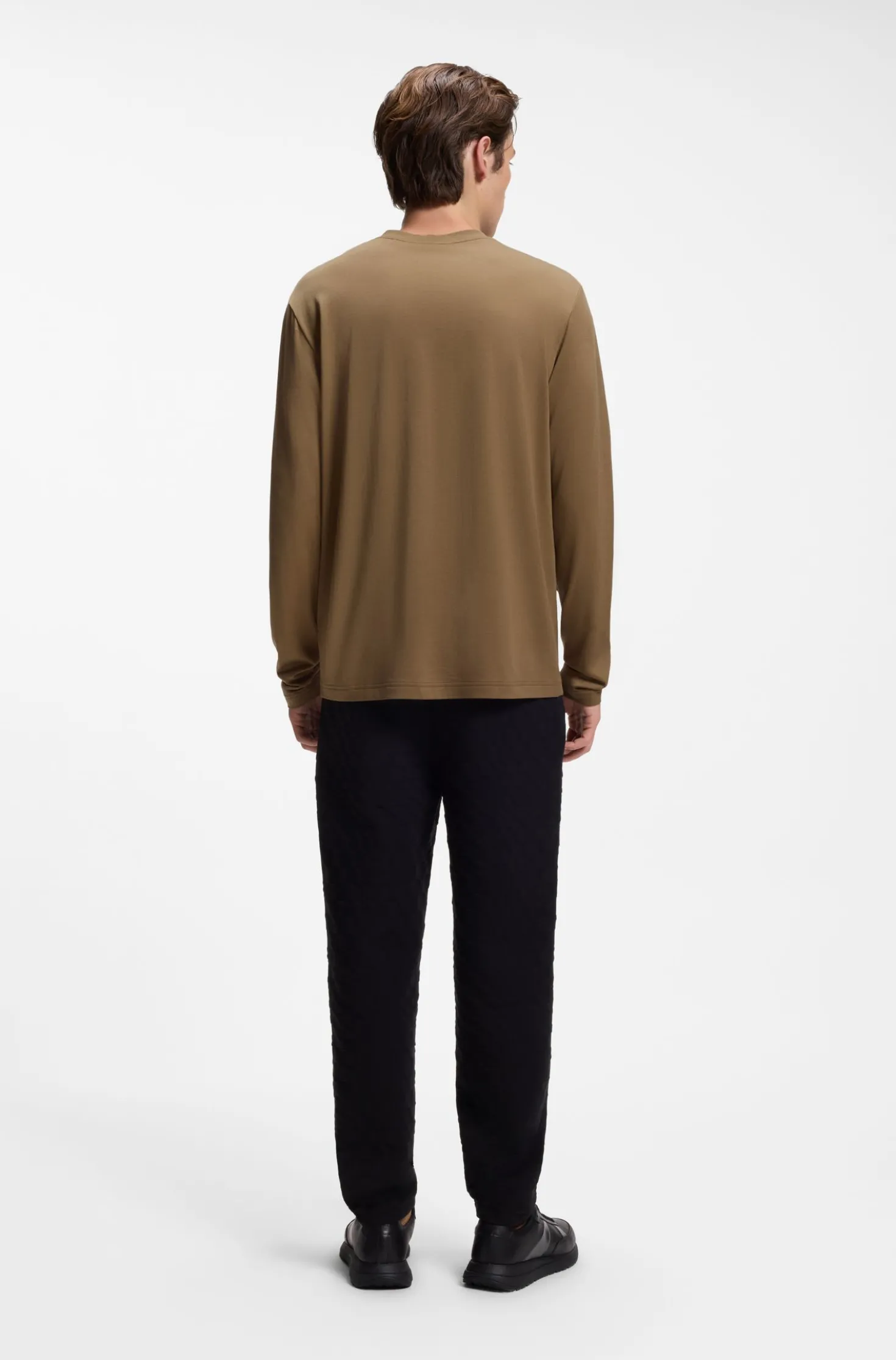 Porsche x BOSS Langarmshirt mit glänzendem Logo