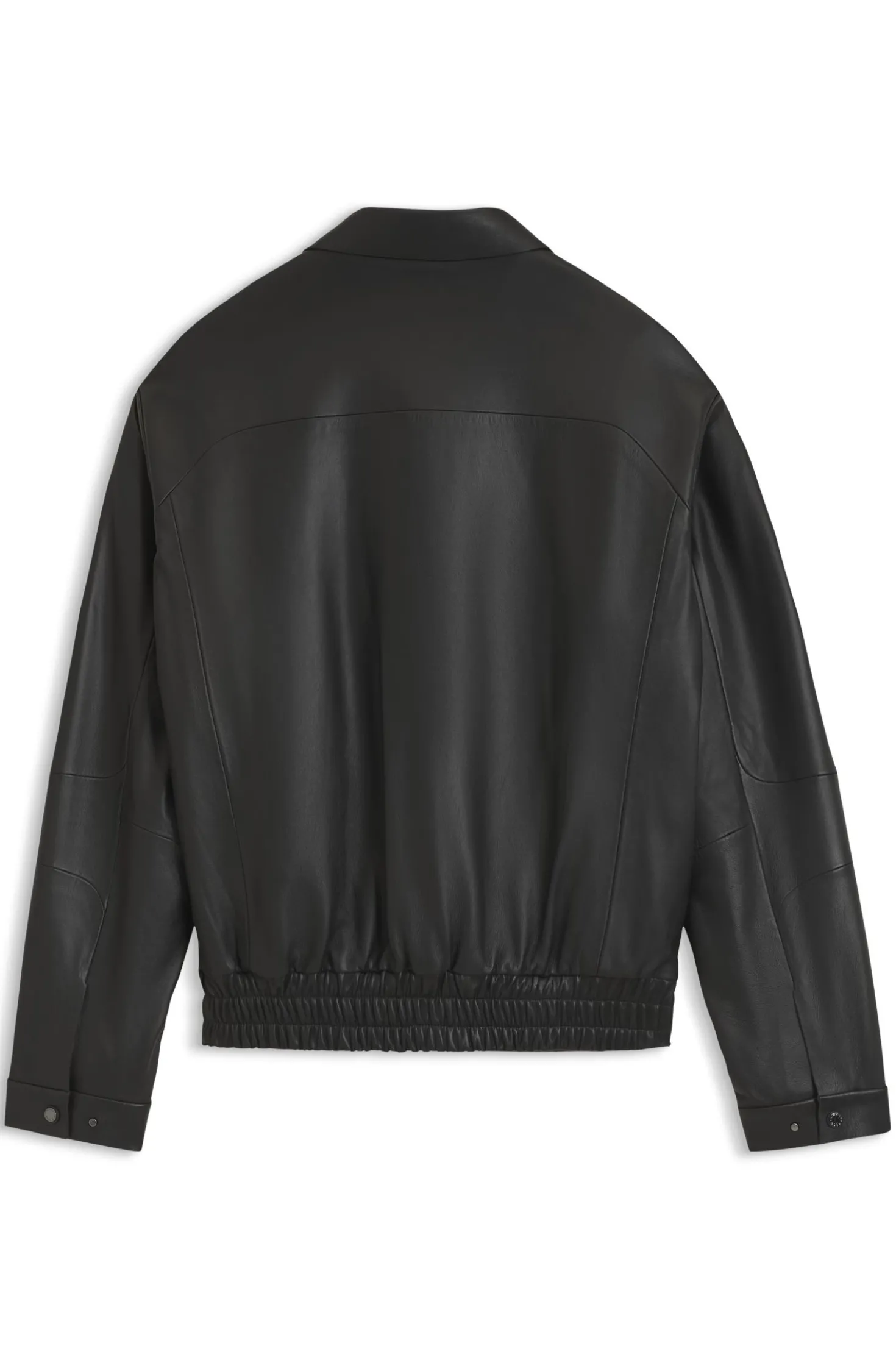 Porsche x BOSS Lederjacke mit verdecktem magnetischem Druckknopf