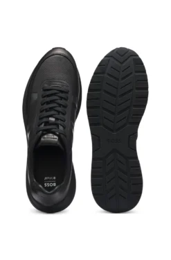 Porsche x BOSS Ledersneakers mit perforierten Details