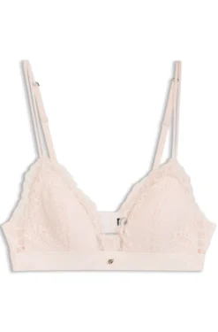 Premium Spitzen-Bralette mit plissiertem Mesh
