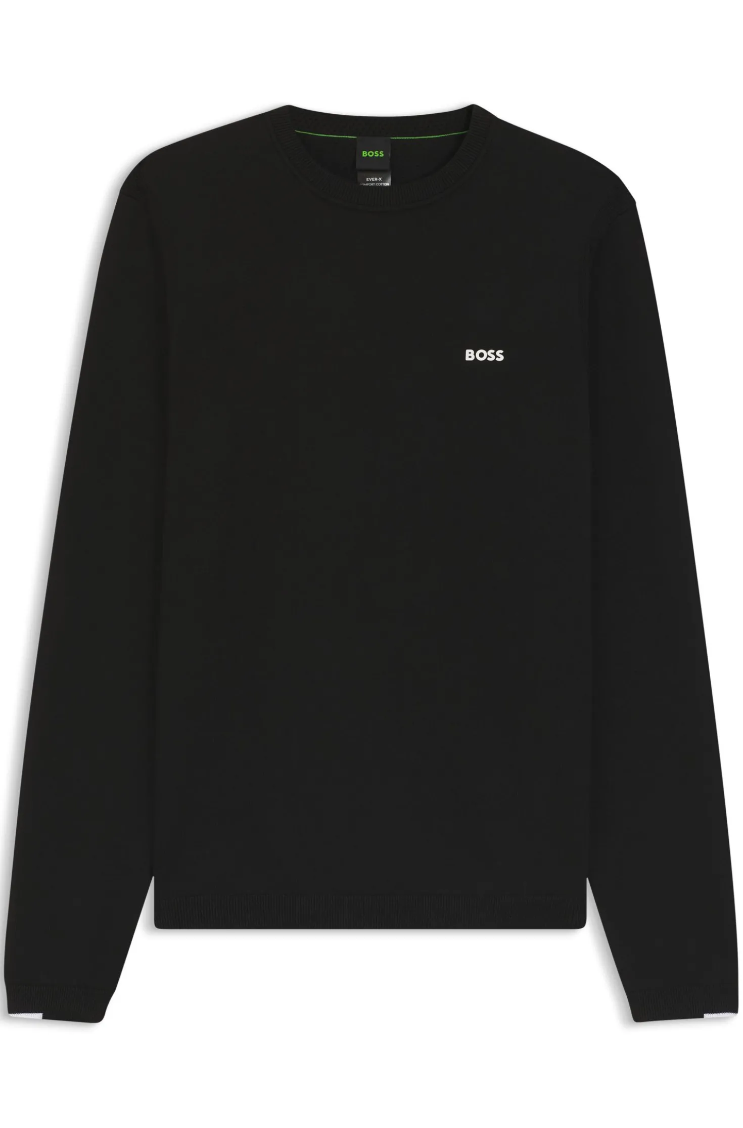 Pullover aus Baumwolle mit Kontrast-Logo