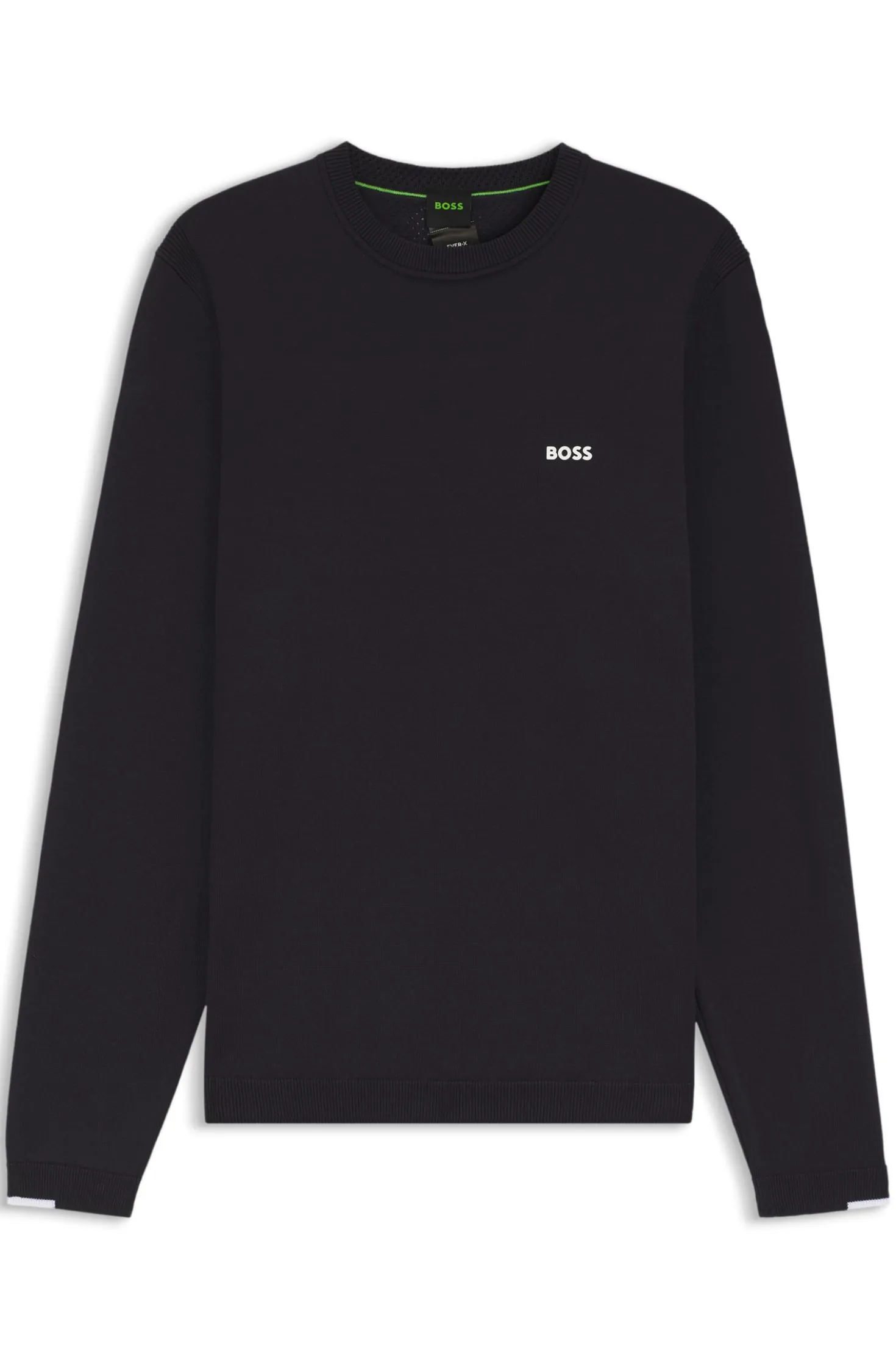 Pullover aus Baumwolle mit Kontrast-Logo