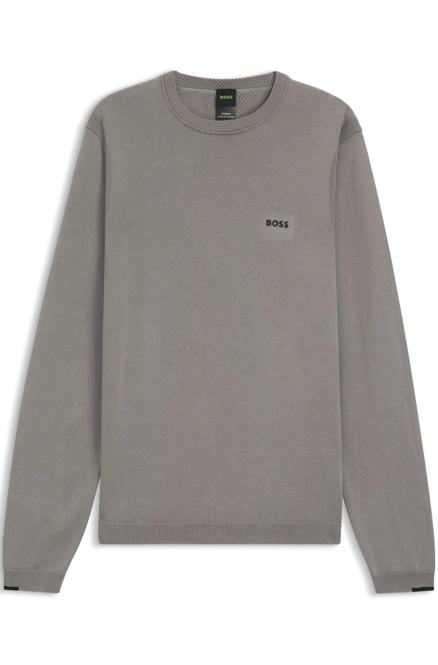 Pullover aus Baumwolle mit Kontrast-Logo