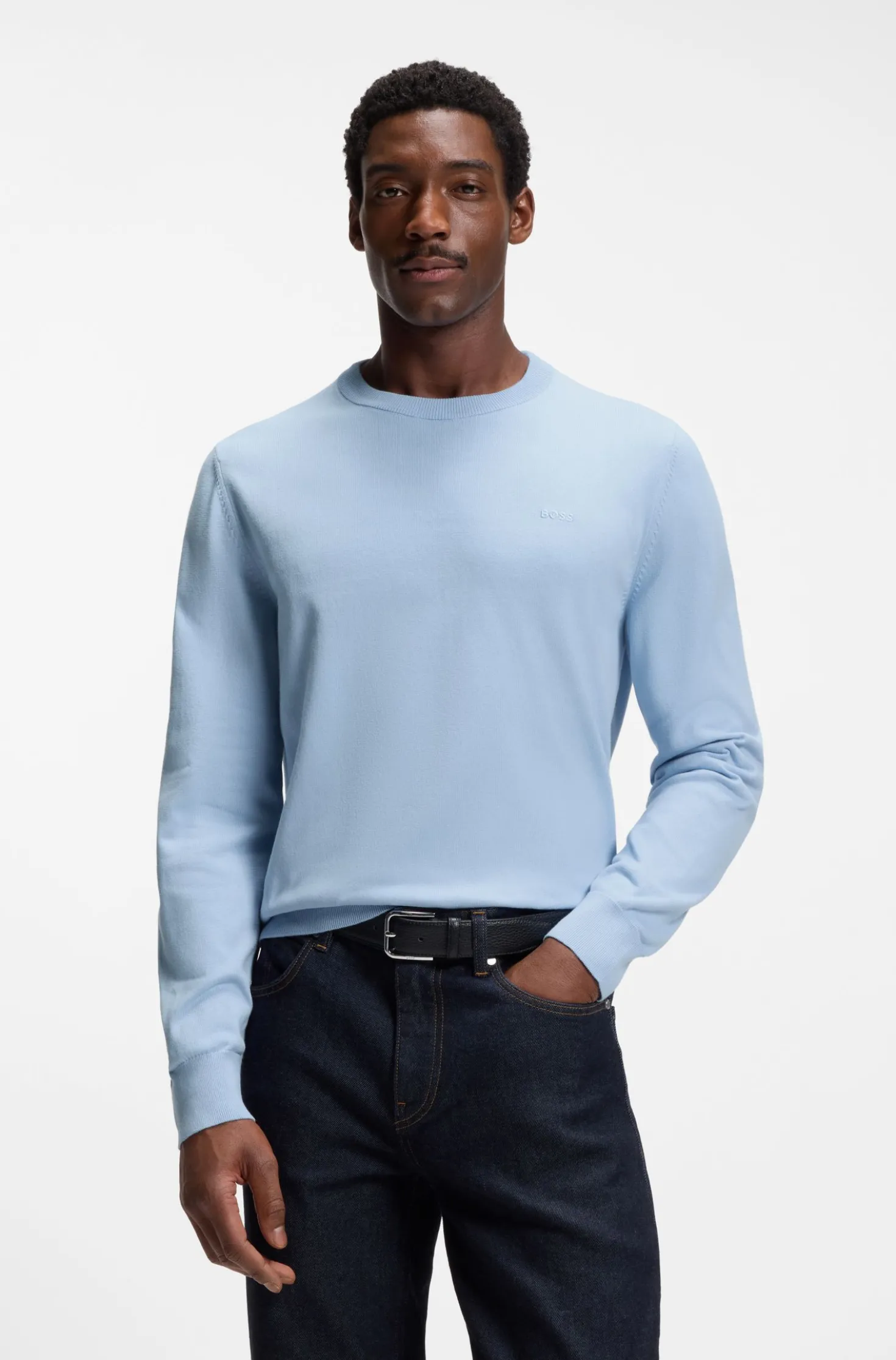 Pullover aus Baumwolle mit Logo-Stickerei