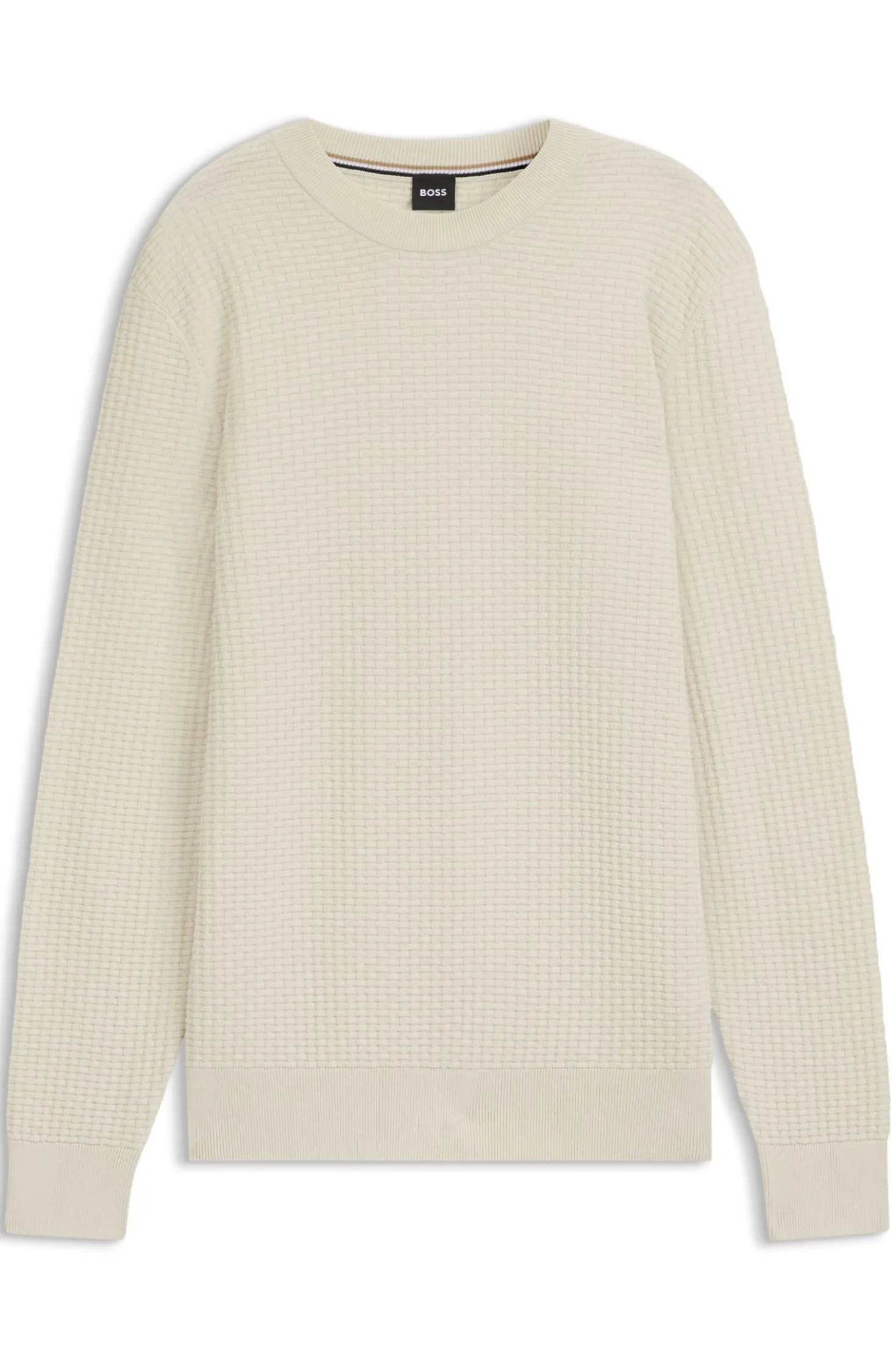 Pullover aus Baumwolle mit Strickstruktur