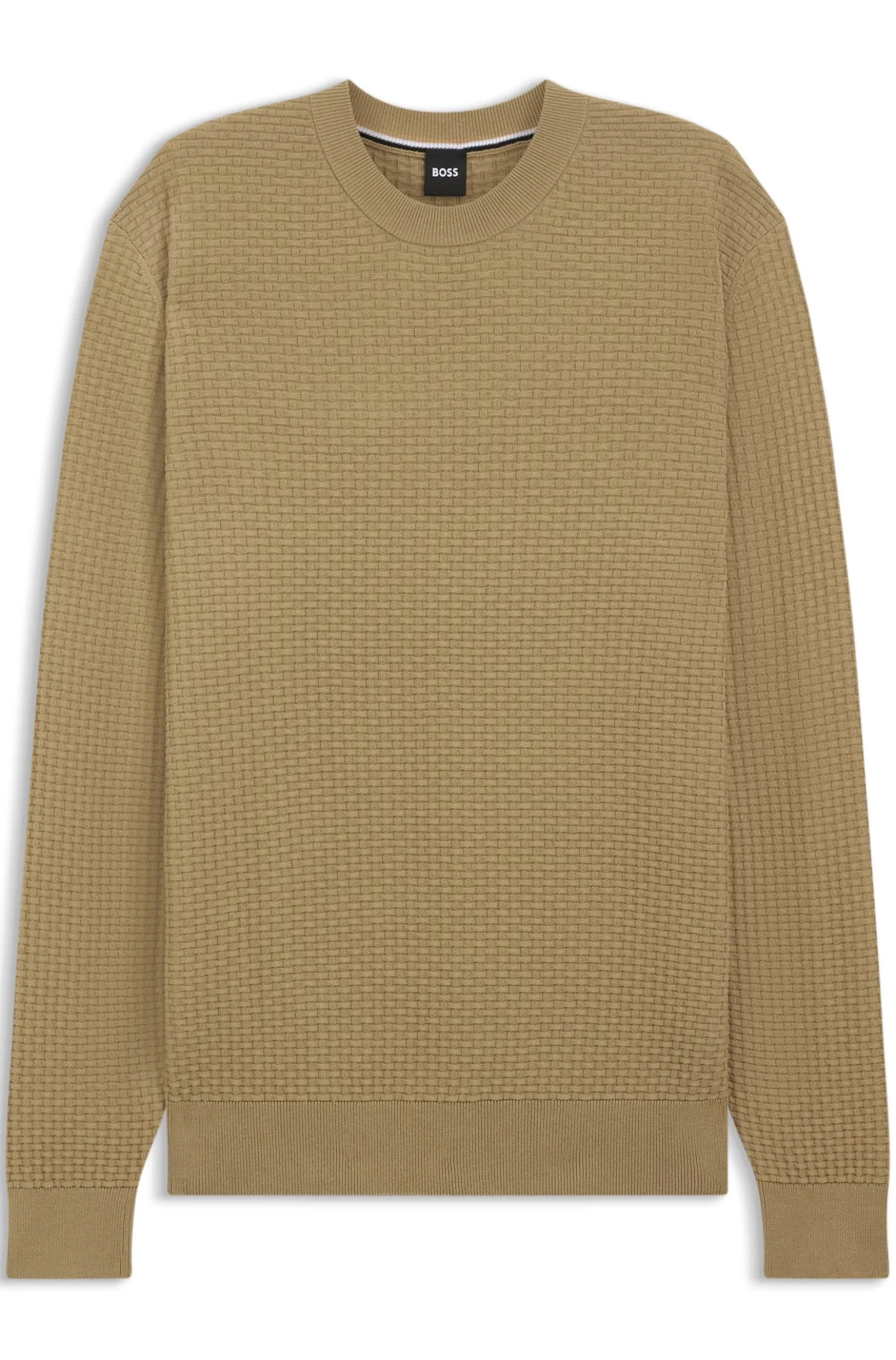 Pullover aus Baumwolle mit Strickstruktur