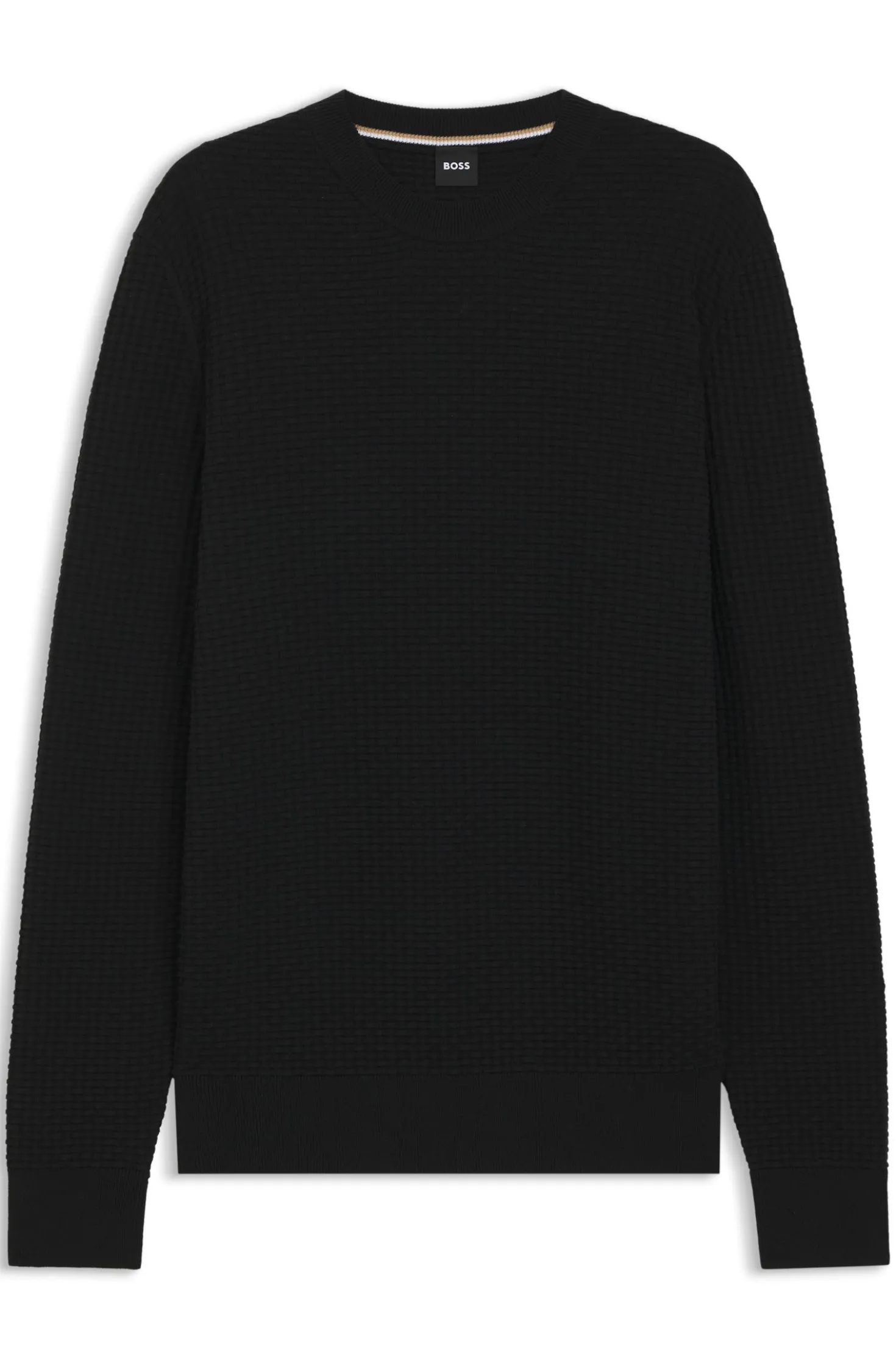 Pullover aus Baumwolle mit Strickstruktur