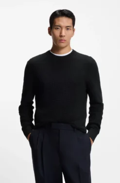 Pullover aus Baumwolle mit Strickstruktur