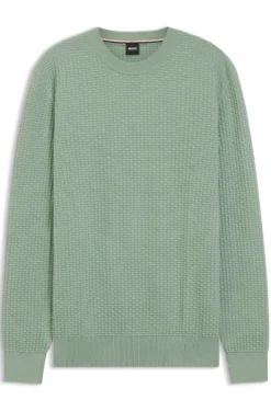Pullover aus Baumwolle mit Strickstruktur