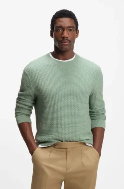Pullover aus Baumwolle mit Strickstruktur