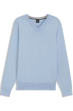 Pullover aus Baumwolle mit V-Ausschnitt